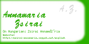 annamaria zsirai business card